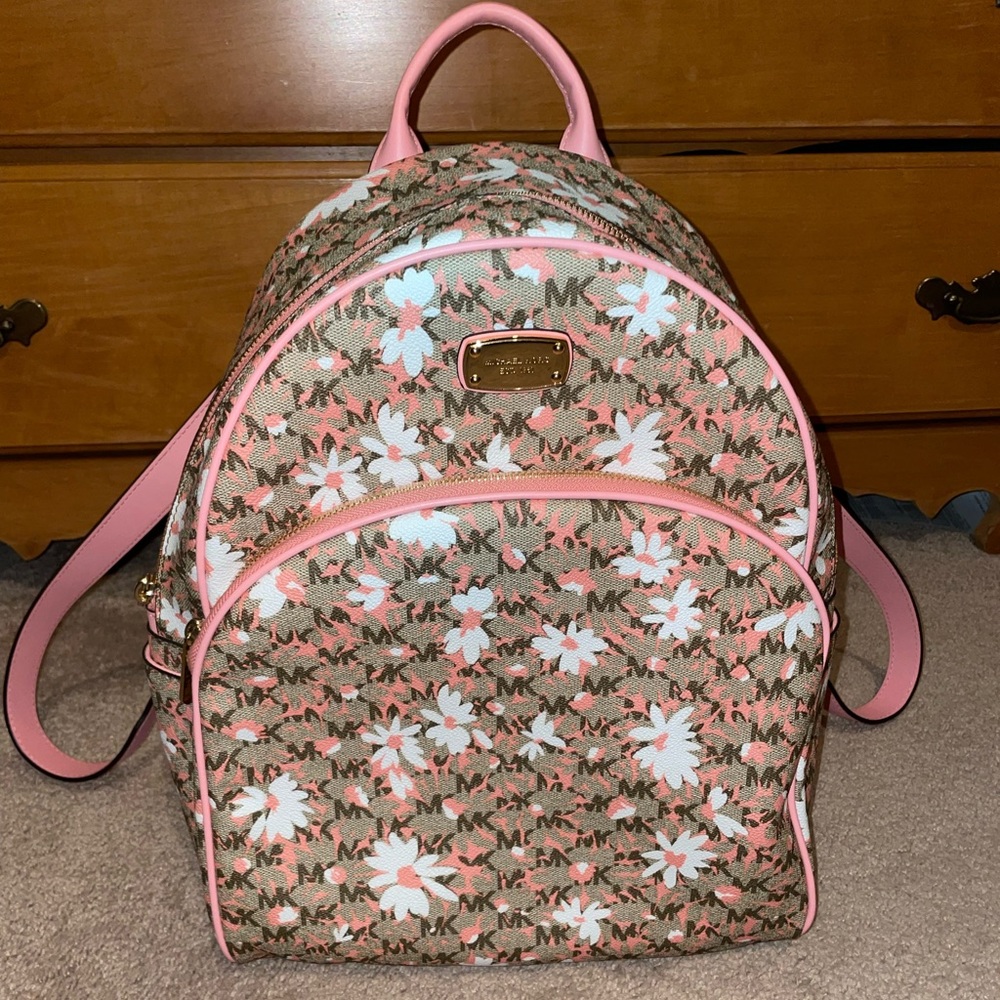 Michael Kors floral pink back pack